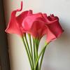 Cross-border PU mini calla lírio flor artificial atacado decoração de casamento artificial sentir buquê de noiva flor falsa