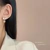 Pendientes de estilo francés, ligeros, lujosos, con perla y diamantes, para mujer, elegantes, de alta gama, personalizados y combinables.
