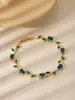 Nova Pulseira de Cor Dourada 18K Banhada a Cobre, Design Simples em Forma de Folha, Elegante, Nicho, Versátil, E-commerce Transfronteiriço Europeu e Americano
