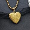Europa y Estados Unidos moda transfronteriza simple cobre base corazón colgante collar regalo creativo DIY corazón marco de fotos cadena de clavícula mujeres