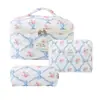 Bolsa Cosmética Portátil Grande Capacidade Floral Pequeno Armazenamento Algodão Acolchoado Portátil Flores Fofas Ins Viagem Estudantes
