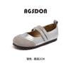 Zapatos Augu Shiden Mary Jane para Mujer 2026 Nuevos de Verano Planos Suela Suave Velcro Ballet Casual Zapatos Mula
