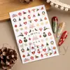 Pegatinas de Uñas Nuevas Transfronterizas ins Invierno Navidad Papá Noel Muñeco de Nieve Árbol de Navidad Pegatinas Adhesivas para Uñas