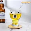 Taza de Leche de Vidrio de Celebridad de Internet de Aspecto Elegante, Taza para Beber Jugo de Bebida Fría de Oso Lindo para Mujer, Taza de Cerveza para el Hogar
