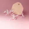 Pendientes Dobles de Lazos Esmaltados Estilo Ins Exquisitos y Sencillos de Plata de Ley S925 Nalan M07714