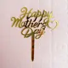 Tarjeta Acrílica Original para Pastel Feliz Día de las Madres Feliz Día de la Madre Decoración Creativa de Pastel de Amor