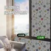 Película electrostática autoadhesiva para vidrio de oscurecimiento total con diseños de plantas y flores, pegatina de ventana estilo nórdico para decoración de sala de estar y dormitorio, pegatina de privacidad