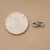Prata pura S925 maciça vintage fecho de gancho S fecho de fecho conta gancho S acessório DIY para conector de pulseira e colar