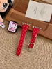 Hebilla con Forma de Oso Correa de Cuero Estampada de Lunares Adecuada para Apple Watch iWatch 12ª Generación 11/10