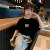 Camiseta de Manga Corta de Algodón Puro para Niñas Ropa de Verano Dulce Nuevo Estilo Top Delgado Elegante para Niñas Pequeñas y Medianas y Bebés Camiseta de Moda Genial para Niñas