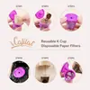 ICafilas Buen Sabor Cápsula de Café Sin Cáscara Filtro de Café en Polvo Desechable Uniforme Color Madera Taza Pequeña de Papel