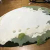 Tapete Tuftado Artesanal Personalizado Floresta e Lago da Fábrica de Origem, Tapete Artístico Irregular Estilo Natural para Sala de Estar e Quarto