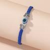 Especial transfronterizo para ojo de diablo cuerda de mano tejida pulsera tejida a mano de catorce ojos azules pulsera cuerda roja