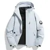 Jaqueta Três em Um para Uso Externo para Homens e Mulheres, Conjunto de Duas Peças de Jaqueta de Algodão à Prova de Vento e Impermeável para Caminhada, Roupa de Montanhismo com Logo Impresso Personalizado