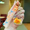 Llavero de Acrílico de Dibujos Animados con Arena Líquida de Helado, Botella de Deriva Líquida Rellena de Aceite, Colgante Pequeño Lindo, Accesorios para Bolsos, Venta al por Mayor