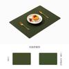 2023 primavera nova com couro de grão antiderrapante western mat impermeável tapete de mesa quadrado home hotel bowl mat atacado