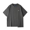 Camiseta de 280G Estilo Nacional Pesado Diseño Nicho Marca de Moda Puntada Irregular Manga Corta Media Verano para Hombres y Mujeres Holgada