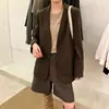 Mercadorias de qualidade de Guangzhou Shisanhang! Blazer de bolso de alta qualidade estilo retrô para outono de 2026 para mulheres