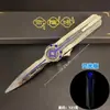 Productos Periféricos para Juegos Delta: Estrella Polar 30cm Navaja de Dos Vías con Resorte Modelo de Arma Metálica Adorno de Arma de Aleación
