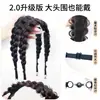 Peluca para Mujer con Cinta Mágica, Diadema Trenzada, Trenza de Espina de Pescado de Corona Alta, Diadema Magnética, Accesorio para el Cabello de Diadema Estilo Coreano