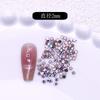 Swarovski Oito Grandes e Oito Pequenos Diamantes para Nail Art Imitação Austríaca Furados a Quente com 16 Facetas Acessórios DIY Joias para Nail Art