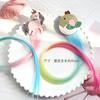 Corda de Cabelo Trançada Colorida Infantil, Acessórios de Cabelo Coloridos para Amarrar, Grampos de Cabelo, Tranças Despojadas de Meninas, Fitas Coloridas Degradê Hip-Hop