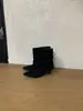 Botines de Tobillo Estilo Coreano First Encounter Season para Mujer, Gamuza Arrugada, Tacón Apilado, Botas de Otoño Invierno 2026, Nuevo Estilo, Tacón Fino Elegante, Botas Adelgazantes