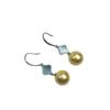 Accesorios de Perlas DIY Plata Esterlina S925 Moda Trébol de Cuatro Hojas con Aretes de Cuentas Redondas Aretes Aretes 8-10mm Soporte Vacío