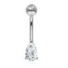 AliExpress eBay Amazon Explosões Conjunto de Piercing de Umbigo em Aço Inoxidável Anel de Umbigo com Zircônia Joias para Body Piercing em estoque