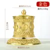 Rueda para torcer los dedos de aldea tibetana coche pintado de colores cilindro giratorio montado en coche cubo de oro giratorio hilado a mano decoración casera manual adorno de cobre