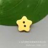 En Stock Botones de Estrella de Cinco Puntas de Dos Ojales Pintados en Spray de Colores Botones de Estrella de Dibujos Animados Botones Decorativos para Camisa y Chaqueta