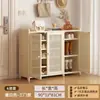 Zapatero Vertical de Alto Estilo para la Entrada Exterior, Zapatero Doméstico Estrecho de Múltiples Capas con Puertas para Uso en el Pasillo