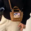 Moda Bonito Nicho Feminino Diário Menina 2026 Outono/Inverno Desenho Animado Bolsa de Ombro Único Nova Bolsa Transversal de Bolinhas