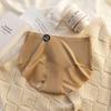 Ropa interior sin dejar rastro para damas 7A, seda morera, entrepierna alargada, antibacteriana, sin cadera, calzoncillos deportivos importantes para niñas