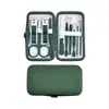 Set de Cortauñas Transfronterizo, Set Verde de 7 Piezas, Herramientas de Manicura y Pedicura, Listo para una Pieza, Tijeras para Uñas para Entrega