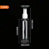 Botella pulverizadora transparente de PET botella pulverizadora de loción de viaje 50ml botella de plástico rellenable botella pulverizadora de niebla fina