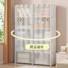Guarda-Roupa à Prova de Poeira para Armazenamento em Quarto de Casa, Armário de Armazenamento Fácil de Montar, Guarda-Roupa Suspenso, Rack de Armazenamento Pequeno para Apartamentos de Aluguel
