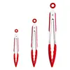Pinza para barbacoa de tres piezas para el hogar, pinza para alimentos de silicona de acero inoxidable para cocina, pinza para barbacoa de carne, pinza para hornear pan