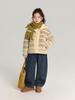 Pantalones para Niños Pudding Haru 2025 Invierno Nuevos Jeans Sueltos de Pierna Ancha con Forro Polar Engrosado para Niñas