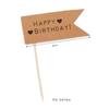 Pastel de Cumpleaños Decorativo Sencillo Papel Kraft Inserto para Pastel Adorno para Pastel Tarjetas Decorativas para Hornear