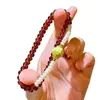 Pulseira de Múltiplos Círculos com Design de Pérola de Água Doce e Granate Natural de Alta Qualidade