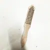 Cepillo de Alambre con Mango de Madera para Limpieza de Superficies, Cepillo Denso para Eliminación de Pintura y Óxido, Cepillo de Limpieza, Cepillo para Incrustaciones, Cepillo de Alambre
