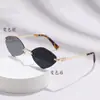 Gafas de sol que cambian de color, sin montura, unisex, moda transfronteriza, gafas de sol con forma de diamante, gafas de alta gama, gafas poligonales retro