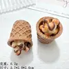 Juguete de Comida Simulada Frijol de Chocolate Tubo Crujiente Accesorios de Resina Llavero de Pegamento Cremoso DIY Pasador Joyería Parche Hecho a Mano