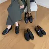 2026 Novo Modelo Bico Redondo Retrô Rasos Lavados Desgastados 3CM Aumentadores de Altura Slip-On Mocassins de Couro para Mulheres