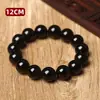 Pulsera de Pareja Negra Simple Ágata Imitación Obsidiana Cadena de Pulsera de Cristal para Hombres y Mujeres para Enviar a Novia Regalo del Día del Estudiante