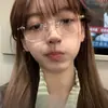 Óculos Raysand Estilo Japonês Ultra Leve Sem Aro em Titânio Puro para Mulheres, Anti Luz Azul, Miopia, Feito à Mão, Lentes de Grau Personalizáveis