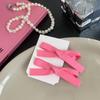 Menina bonito fita laço hairpin ins doce duckbill clip lado lau preto clipe cabelo quebrado duplo rabo de cavalo hairpin