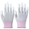 Luvas de Proteção para Trabalho com Revestimento de PU para Mulheres Trabalhando em Canteiros de Obras, Luvas de Proteção para Trabalho com Palma Revestida de PU Anti-Estática de Nylon, Estilo Fino