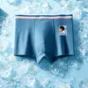 Ropa interior para niños, Malla de seda helada, Estilo fino de verano, Estampado de gatito lindo, Calzoncillos bóxer para niños medianos y grandes, Boxer para estudiantes